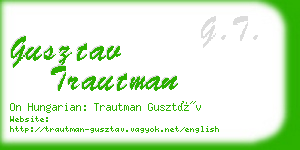 gusztav trautman business card